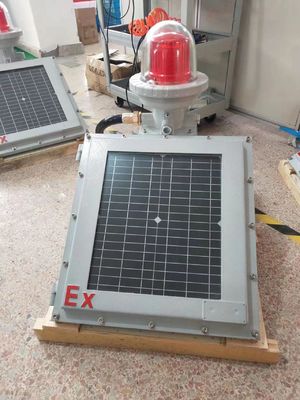 Wytrzymała na wybuchy solarna lampa przeszkodowa LED do stref zagrożonych IP65