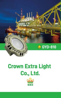 Certyfikowana ATEX przeciwwybuchowa lampa LED - Montaż sufitowy/ścienny/wiszący - Seria GYD810 - Oświetlenie stref zagrożenia 2 i 22 - 30-240W - Konstrukcja z odlewanego aluminium i stali nierdzewnej