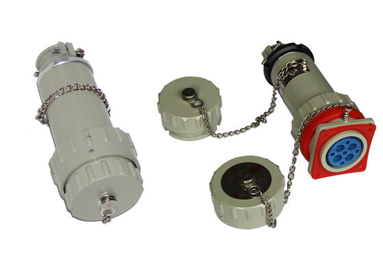 Wtyczka i gniazdo przeciwwybuchowe o stopniu ochrony IP66, prąd znamionowy 63A, z mosiężną powłoką i srebrnym rdzeniem, odpowiednie do środowisk niebezpiecznych
