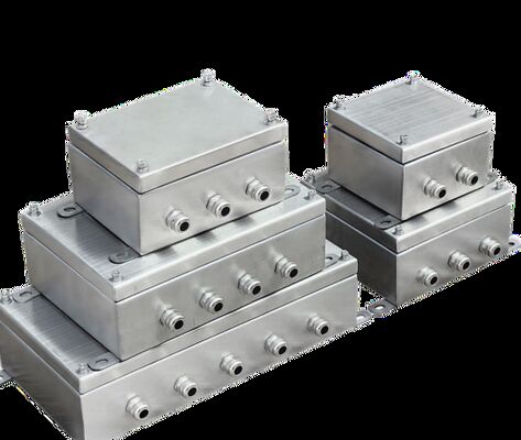 Skrzynka przyłączeniowa ze stali nierdzewnej 316, dostosowana do potrzeb klienta, przeciwwybuchowa, odporna na korozję, certyfikat ATEX, M20