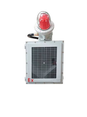 Morska przeciwwybuchowa lampa solarna ostrzegawcza IP66, certyfikat Ex Mark II 2 G/2 D