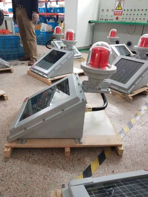 Wytrzymała na wybuchy solarna lampa przeszkodowa LED do stref zagrożonych IP65