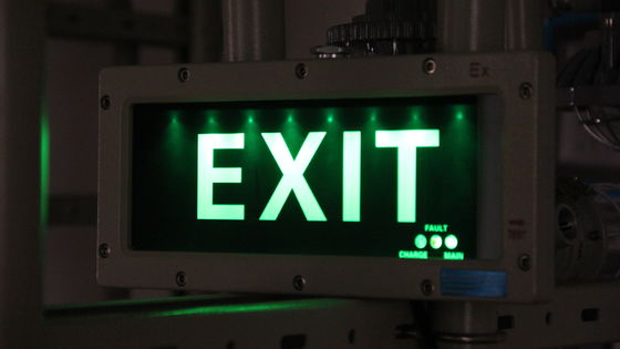 Wytrzymała na wybuch, awaryjna lampa LED z oznaczeniem wyjścia, ATEX IP66, przeciwwybuchowa lampa LED z oznaczeniem wyjścia dla strefy 1 i 2