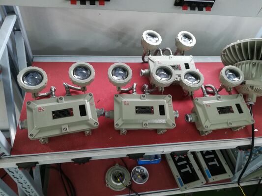 Światło awaryjne z podwójnej głowicy, przeciwwybuchowe, ze stopu aluminiowego 220VAC/24VDC, światło LED o bezpieczeństwie IP66