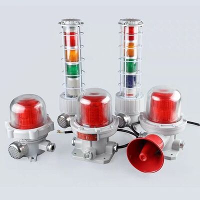 Corrosion Resistant WF2 Explosion Proof Alarm Lights Featuring Internal Lampshade Red Yellow Blue and Other Color with IP66 Protection