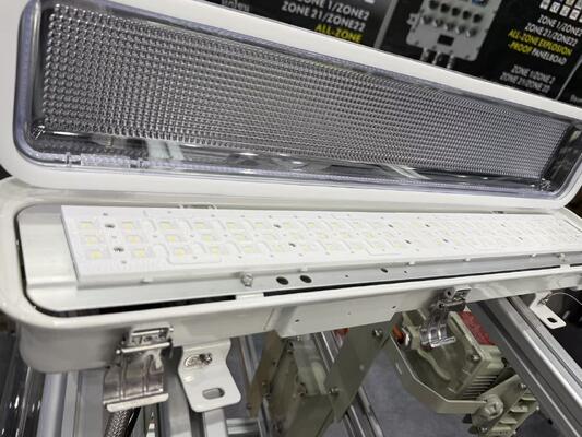 Wyposażenie liniowe ognioodporne IP66 WF2 Standardy odporności na działanie pogody, Ex Tb IIIC T80°C Db Oznaczone oświetlenie w pomieszczeniach złożonych chemicznie