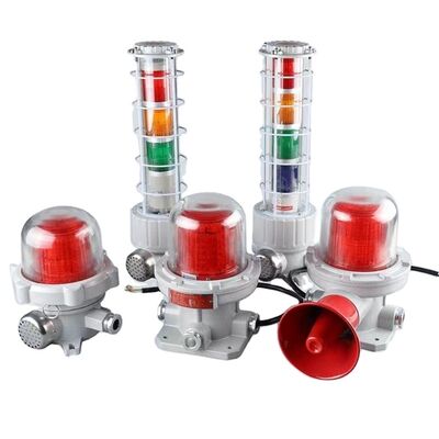 IP66 Światła alarmowe odporne na wybuch Dostosowalne Ex Mark II 2 G Ex Db Eb IIC T6 Gb II 2 D Ex Tb IlIC T80°C Db Rozwiązanie ostrzegawcze bezpieczeństwa IP66